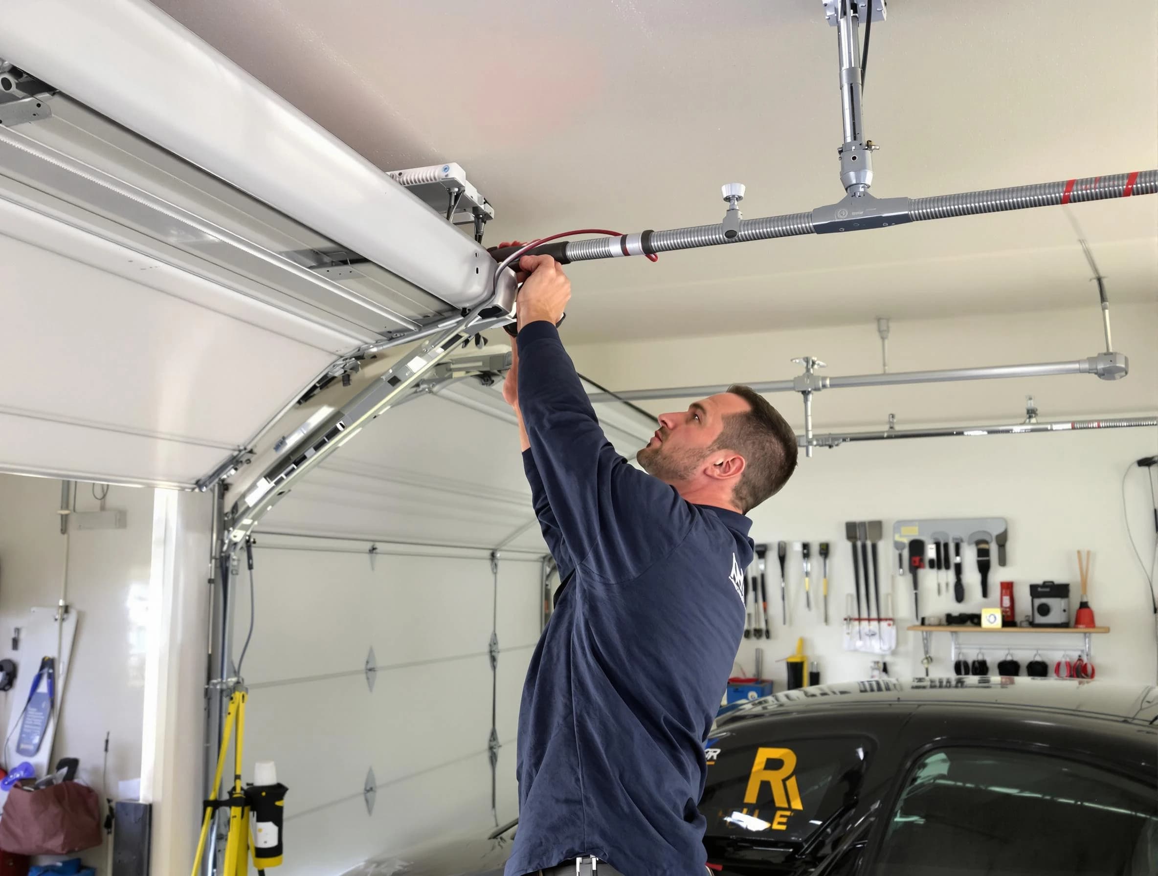 Glen Allen Garage Door Repair technician performing garage door cable repair in Glen Allen