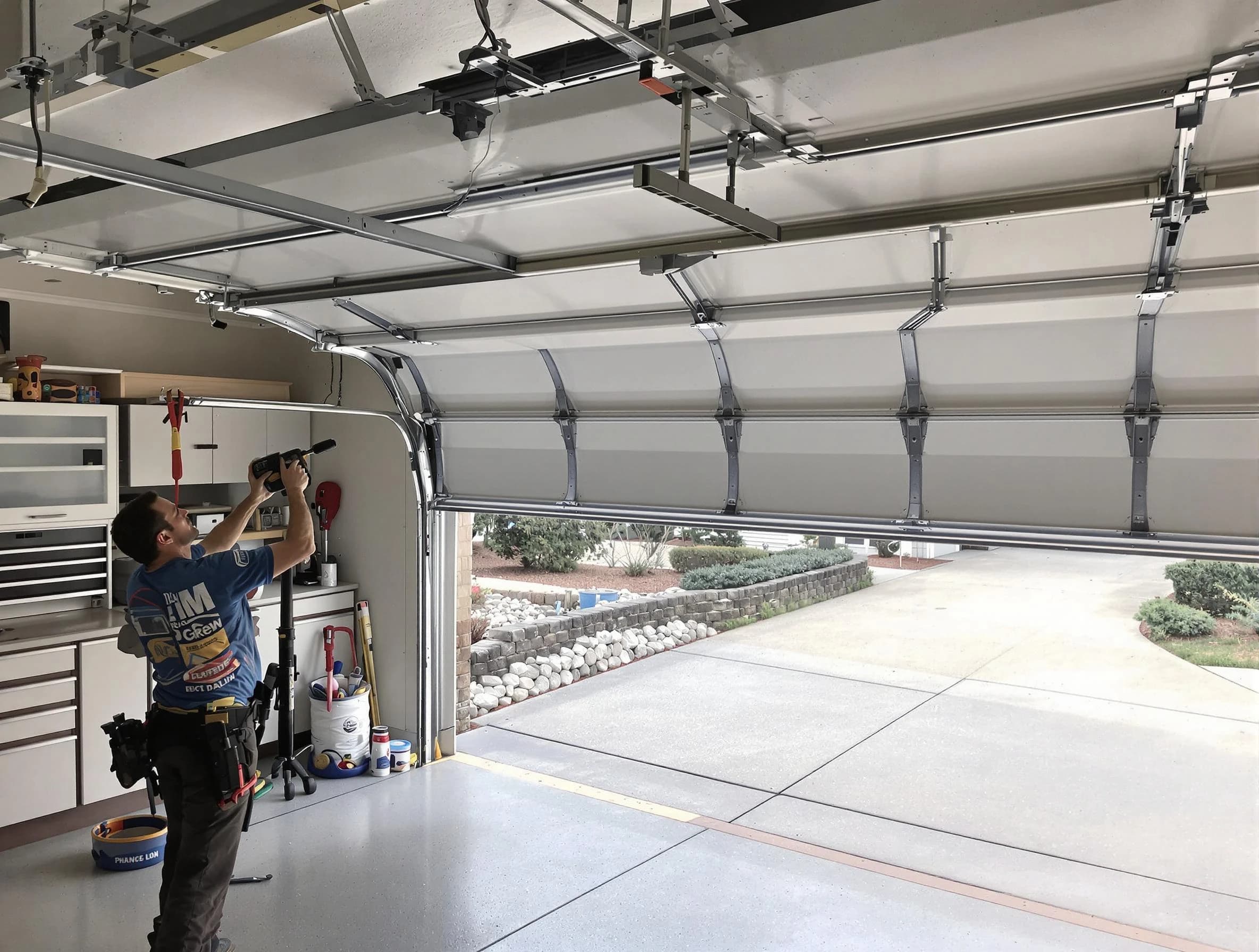 Garage door track repair service by Glen Allen Garage Door Repair in Glen Allen