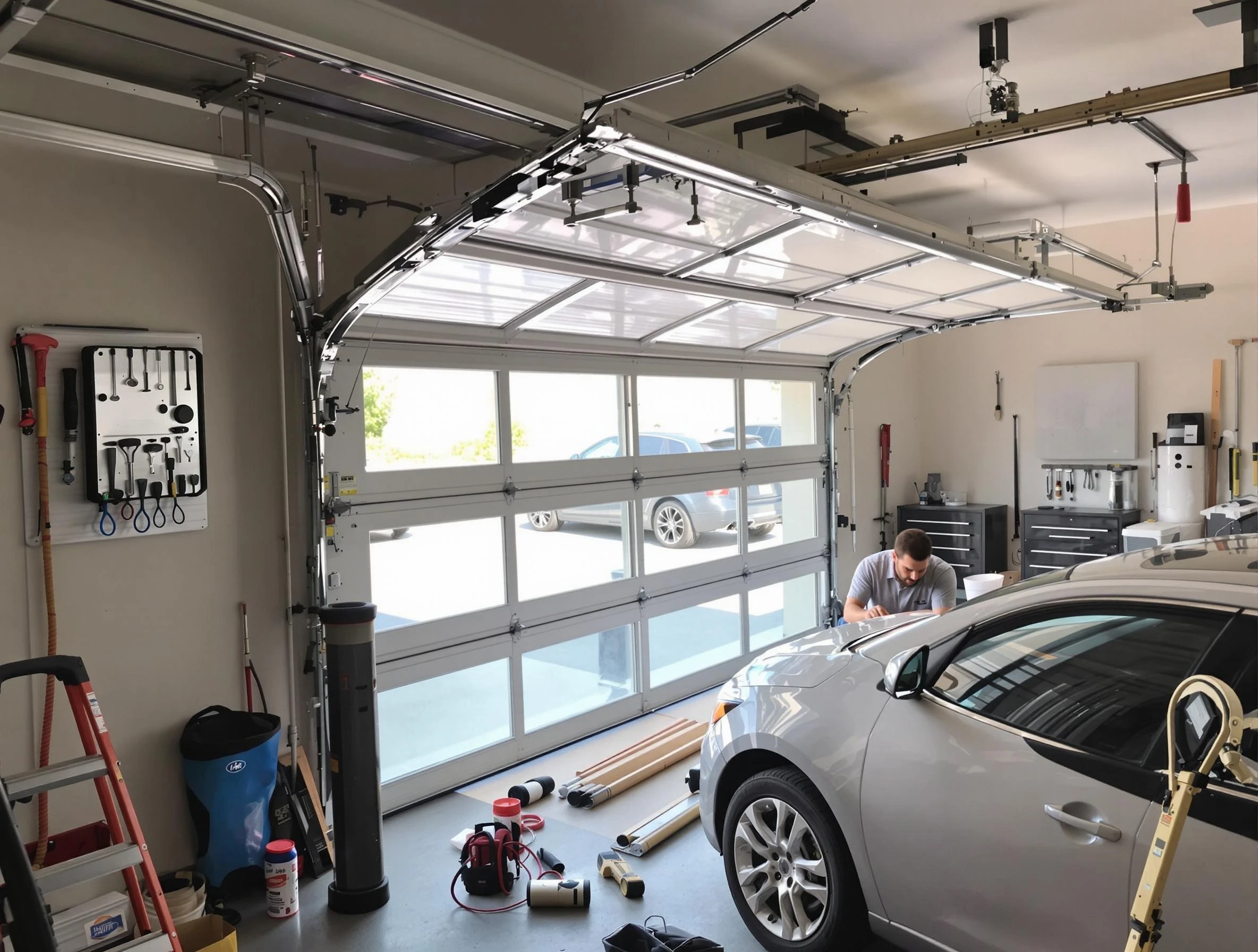 Garage door noise reduction service by Glen Allen Garage Door Repair in Glen Allen