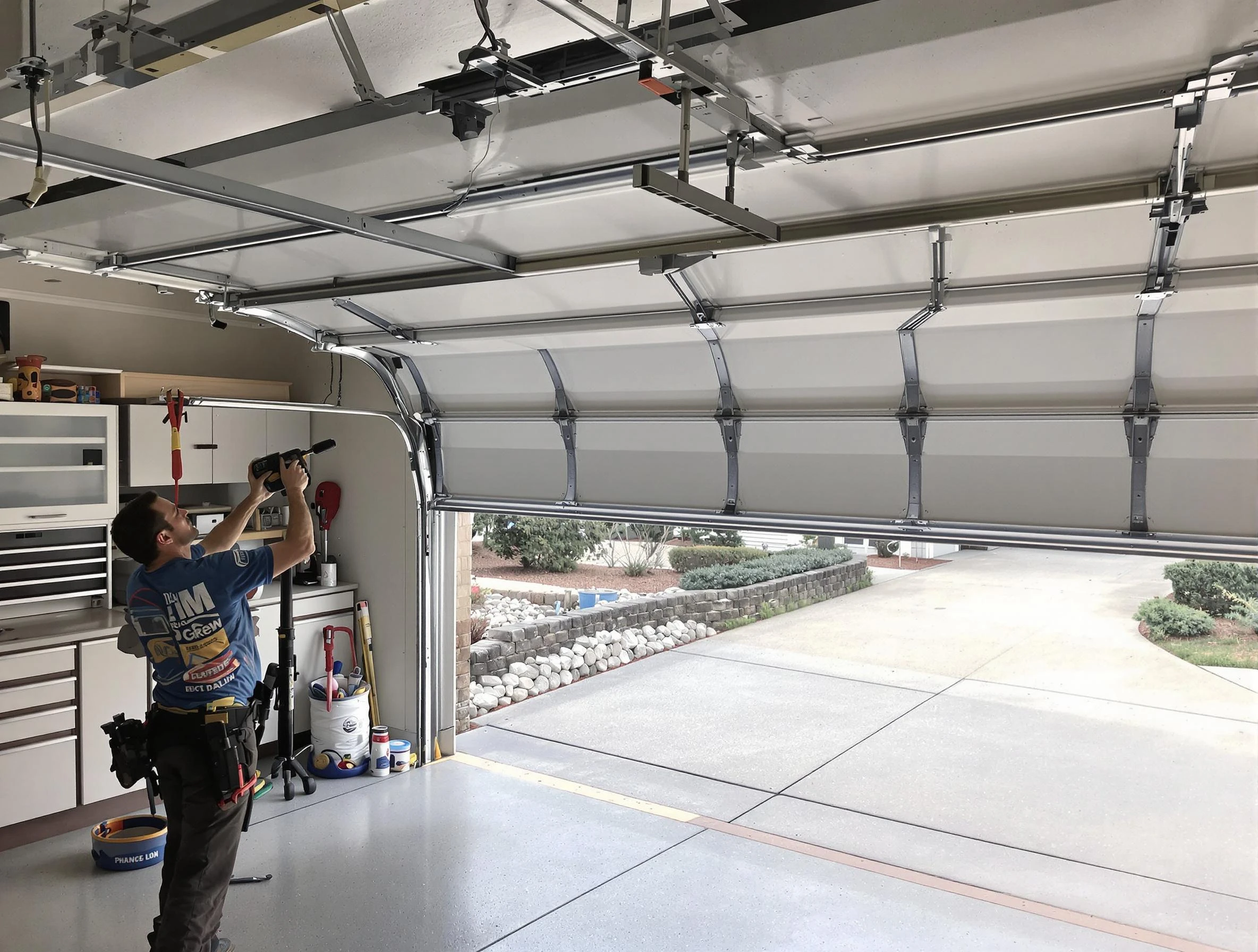 Garage door track repair service by Glen Allen Garage Door Repair in Glen Allen